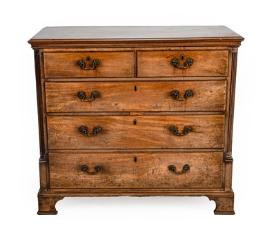 Lot 1259 - ^ A George III Mahogany and Oak-Lined Straight...