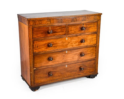 Lot 1340 - An early 19th century chest of two short and...