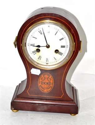 Lot 251 - Edwardian inlaid mahogany timepiece