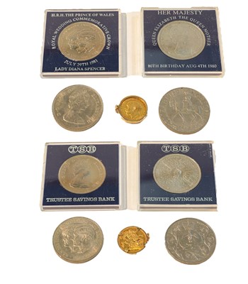 Lot 232 - George V sovereign 1912 together with sundry...
