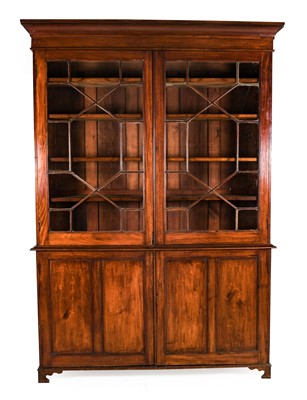 Lot 1257 - ^ A Late George III Mahogany Bookcase Cabinet,...