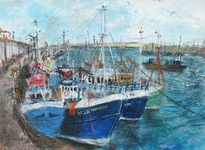 Lot 2012 - Selina Thorp (b.1968) "Whitby Harbour" Signed,...