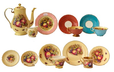 Lot 327 - An Aynsley Orchard gold six place coffee set...