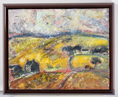 Lot 2066 - Kitty North (b.1963) Valley Signed verso, oil...