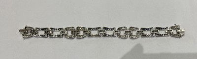 Lot 2076 - An Art Deco Style Sapphire and Diamond Bracelet
