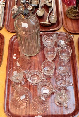 Lot 100 - Three Georgian glass wine funnels, eleven...