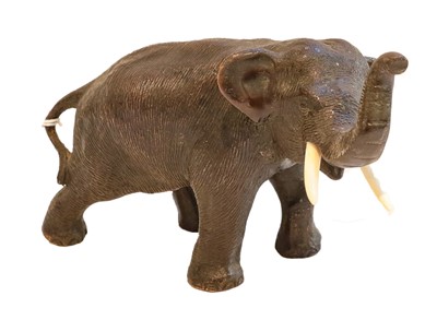Lot 239 - An early 20th century Japanese bronze elephant,...