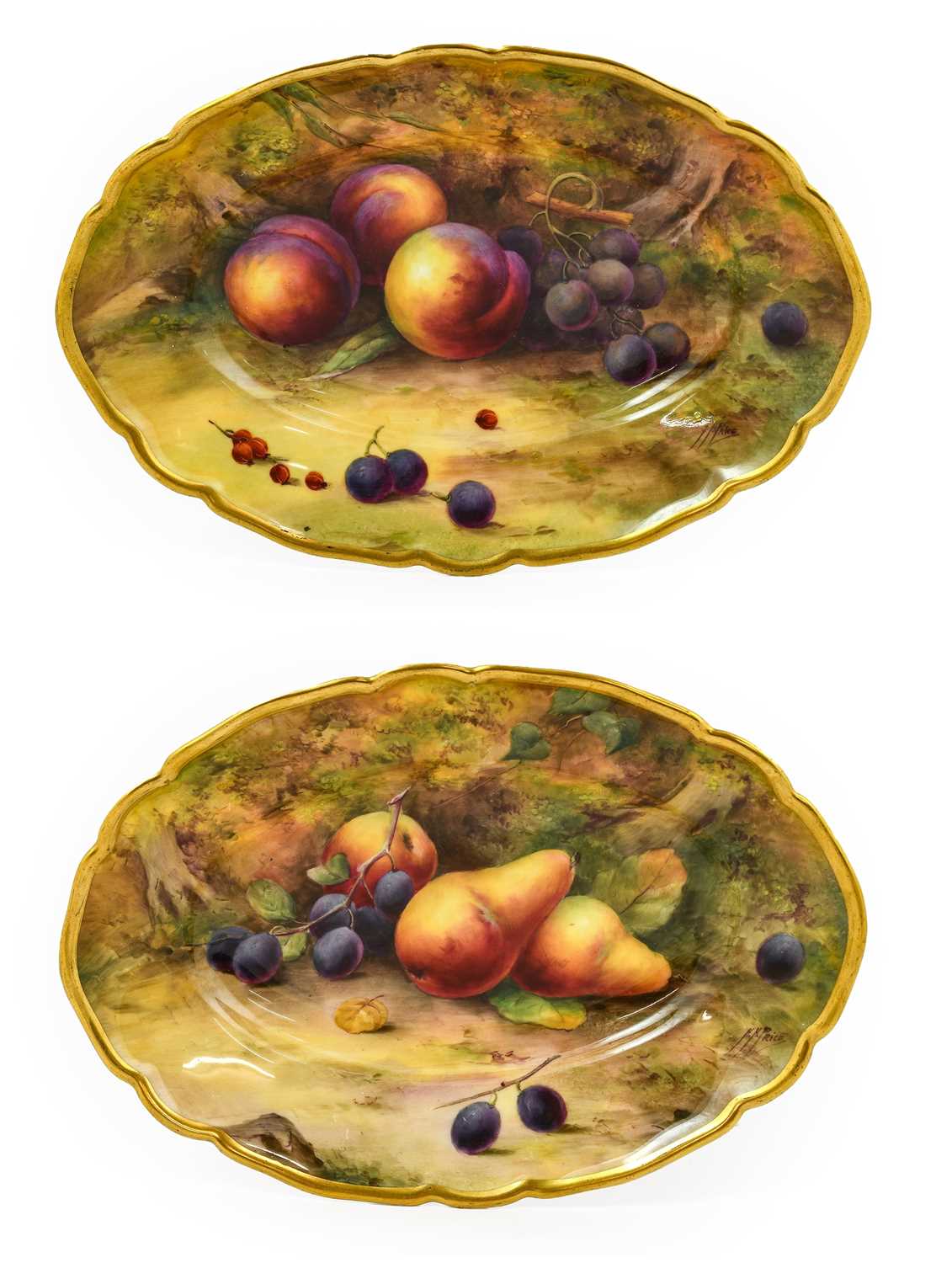 Lot 648 - A Pair of Royal Worcester Porcelain Dishes, by...
