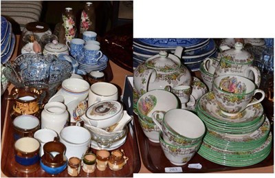 Lot 283 - Copeland and Spode Byron pattern breakfast service, stoneware miniatures, commemorative ware,...