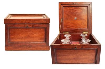 Lot 261 - A Victorian mahogany presentation decanter box...