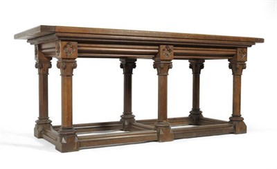 Lot 991 - An Oak Altar Table, Attributed to/Designed by Sir George Gilbert Scott for St John's Church Bilton