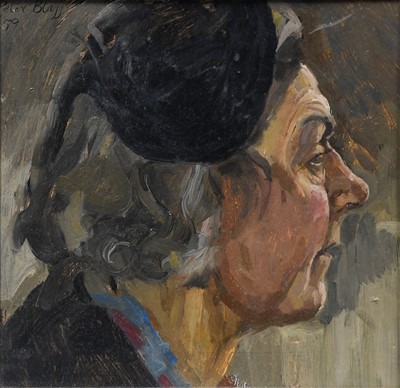 Lot 1137 - Peter Blagg (b.1937) Head study of a lady...