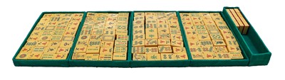 Lot 382 - A leather cased Mahjong set and two modern...