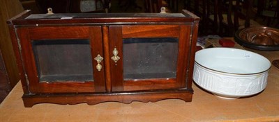 Lot 301 - Small glazed two door wall cabinet and The Romeo & Juliet bowl