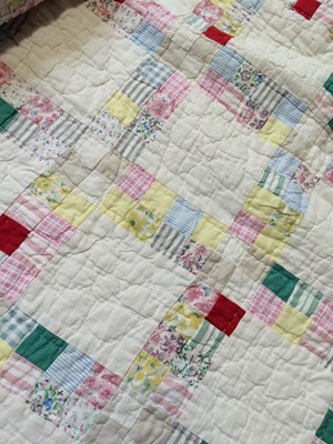 Lot 490 - Large early 20th century patchwork quilt with...