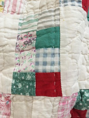 Lot 490 - Large early 20th century patchwork quilt with...