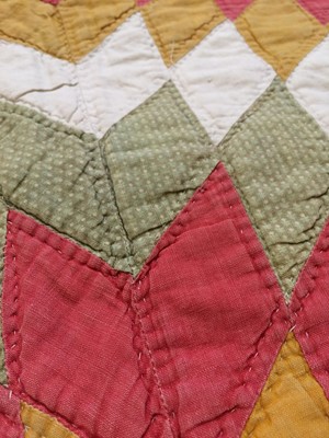 Lot 490 - Large early 20th century patchwork quilt with...