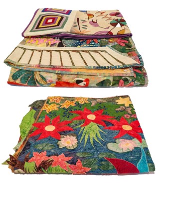 Lot 493 - Four small modern decorative quilts comprising...