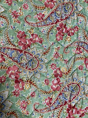 Lot 2123 - Late 19th/Early 20th Century Green Paisley...