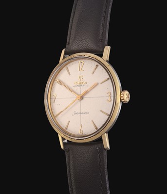 Lot 2229 - Omega: A Gold Plated and Stainless Steel Automatic Centre Seconds Wristwatch