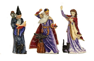 Lot 134 - Three Royal Doulton Figures, The Sorcerer,...