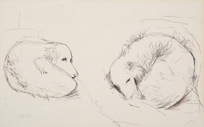 Lot 2109 - Tom Durkin (1928-1990) "Dogs" Signed, pen and...