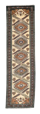 Lot 1135 - North-West Persian Runner circa 1960 The ivory...