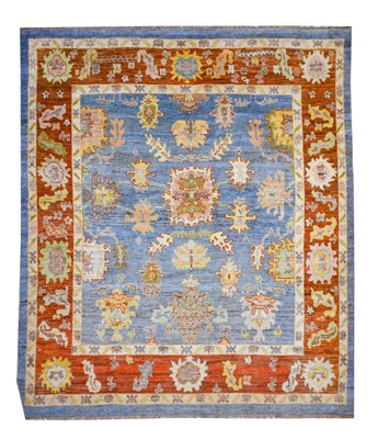 Lot 1187 - Ushak Design Carpet, modern The sky blue field...