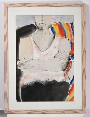 Lot 2100 - John Emanuel (b.1930) "Figure in White" Signed,...
