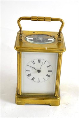 Lot 331 - A brass striking carriage clock