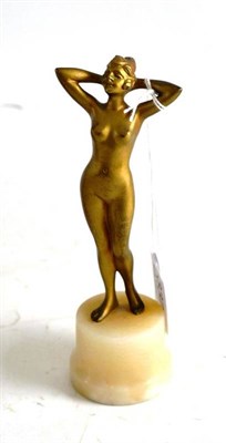 Lot 332 - Austrian bronze nude, on an onyx base, stamped in cast 'AUSTRIA'