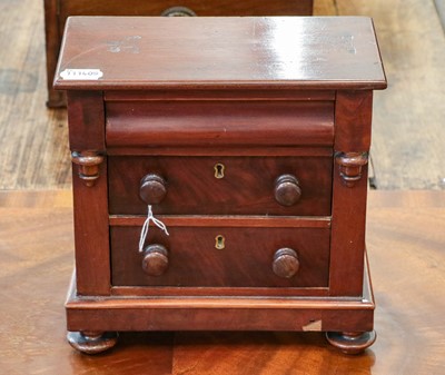 Lot 240 - A Victorian mahogany miniature Scotch chest,...