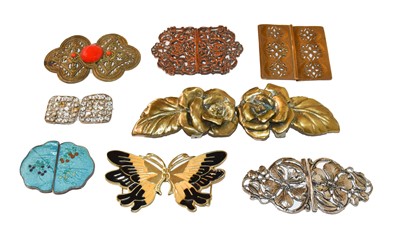 Lot 1042 - Assorted mid 20th century and later buckles in...