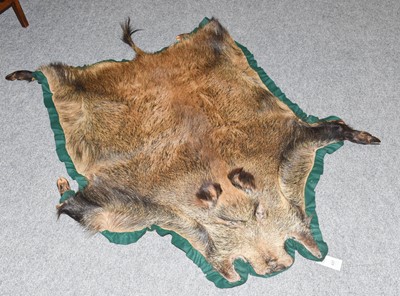 Lot 437 - Hides/Skins: A European Wild Boar Skin Rug...