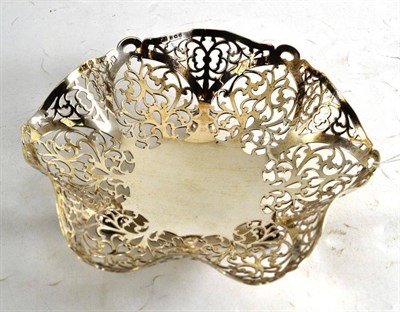 Lot 344 - A pierced silver dish