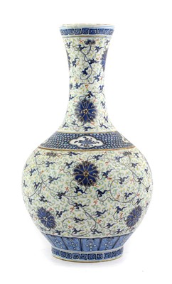 Lot 87 - A Pair of Chinese Porcelain Bottle Vases, 19th...