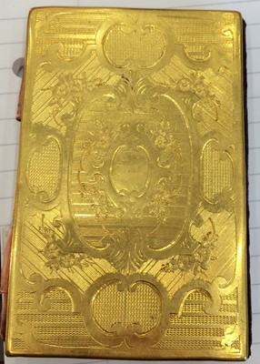 Lot 1011 - A French Gilt Metal Mounted Aide Memoire, 19th...