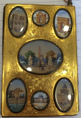 Lot 1011 - A French Gilt Metal Mounted Aide Memoire, 19th...