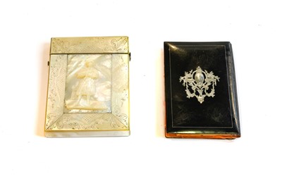 Lot 250 - A Victorian Mother-of-Pearl Card-Case, oblong,...