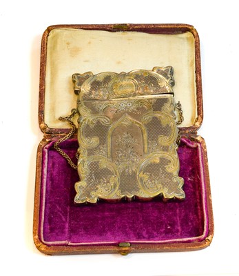 Lot 240 - A Victorian Parcel-Gilt Silver Card-Case, by...
