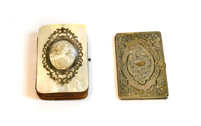 Lot 261 - A Silvered Card Case, olbong, engraved with...
