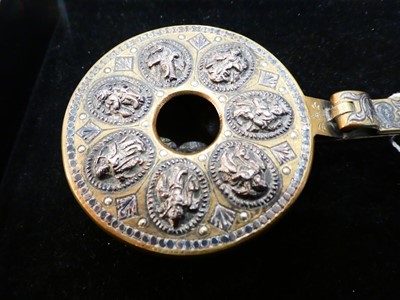 Lot 681 - A Burmese Silver Inlaid Brass Incense Burner,...