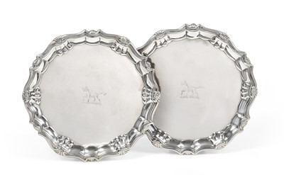 Lot 2268 - Two George II Silver Waiters