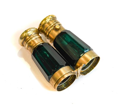 Lot 273 - A Victorian Gilt-Mounted Green-Glass Double...