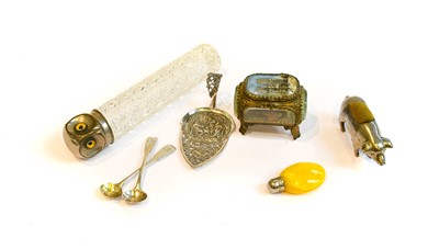 Lot 229 - A collection of items, including: a silver...
