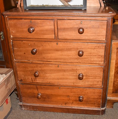 Lot 1267 - A 19th century mahogany chest of drawers, and...