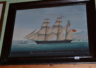 Lot 375 - Raffaele Corsini, 'Catherine Morrison', ship signed, gouache on board