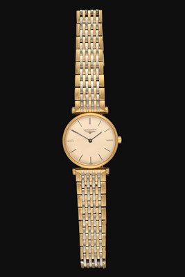 Lot 2232 - Longines: A Lady's Bi-Metal Wristwatch