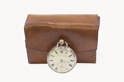 Lot 189 - A silver open faced lever pocket watch, signed...