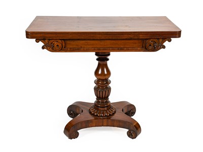 Lot 1252 - A George IV Mahogany Foldover Tea Table, 2nd...